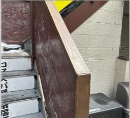居酒屋 平塚店の手すり補修